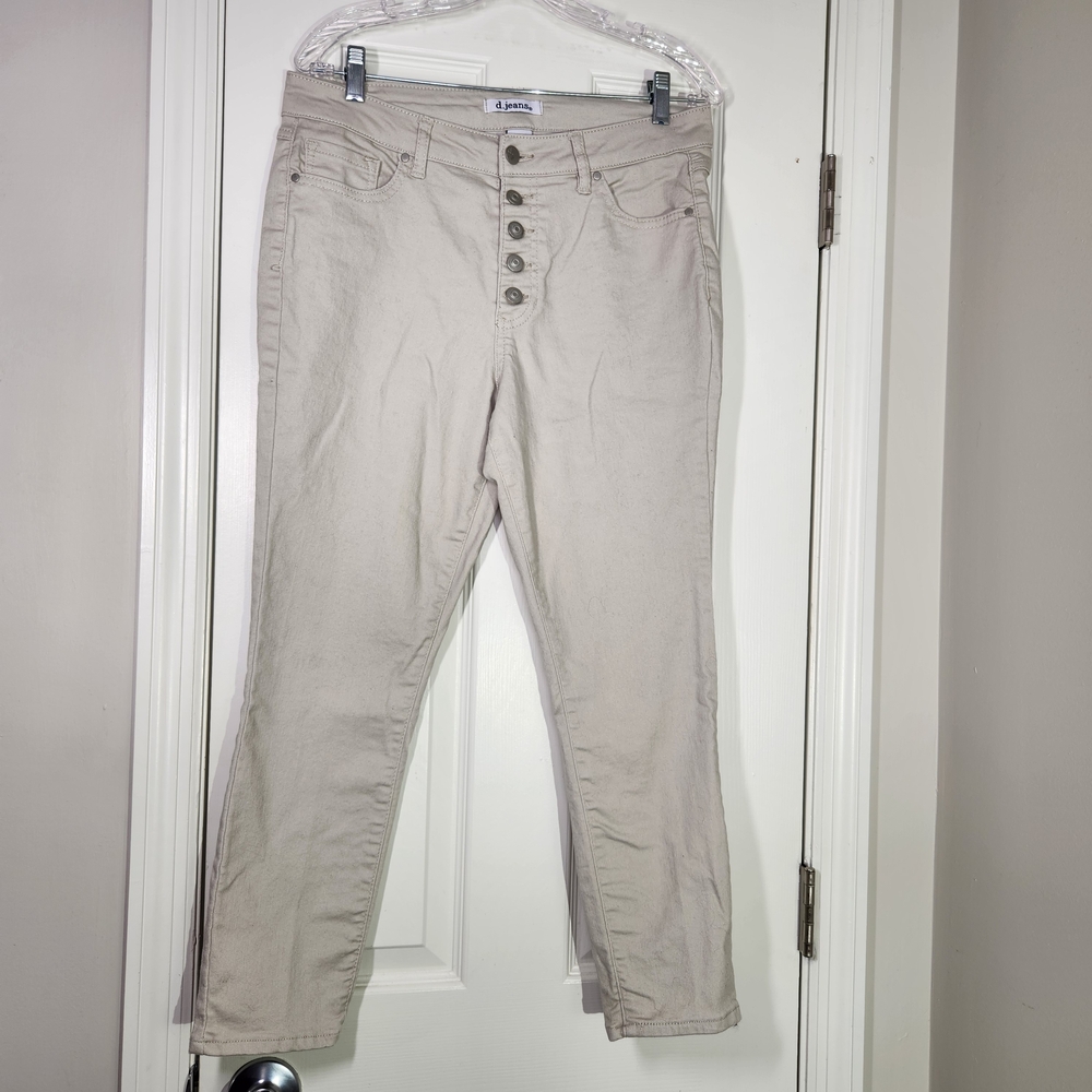 d. jeans Twill Stretch High Waist 5 Button Fly Jeans Women's 10